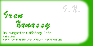 iren nanassy business card